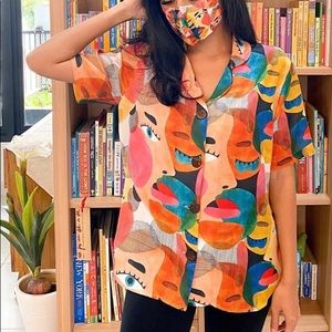 NEW Matching Set Blouse and Mask